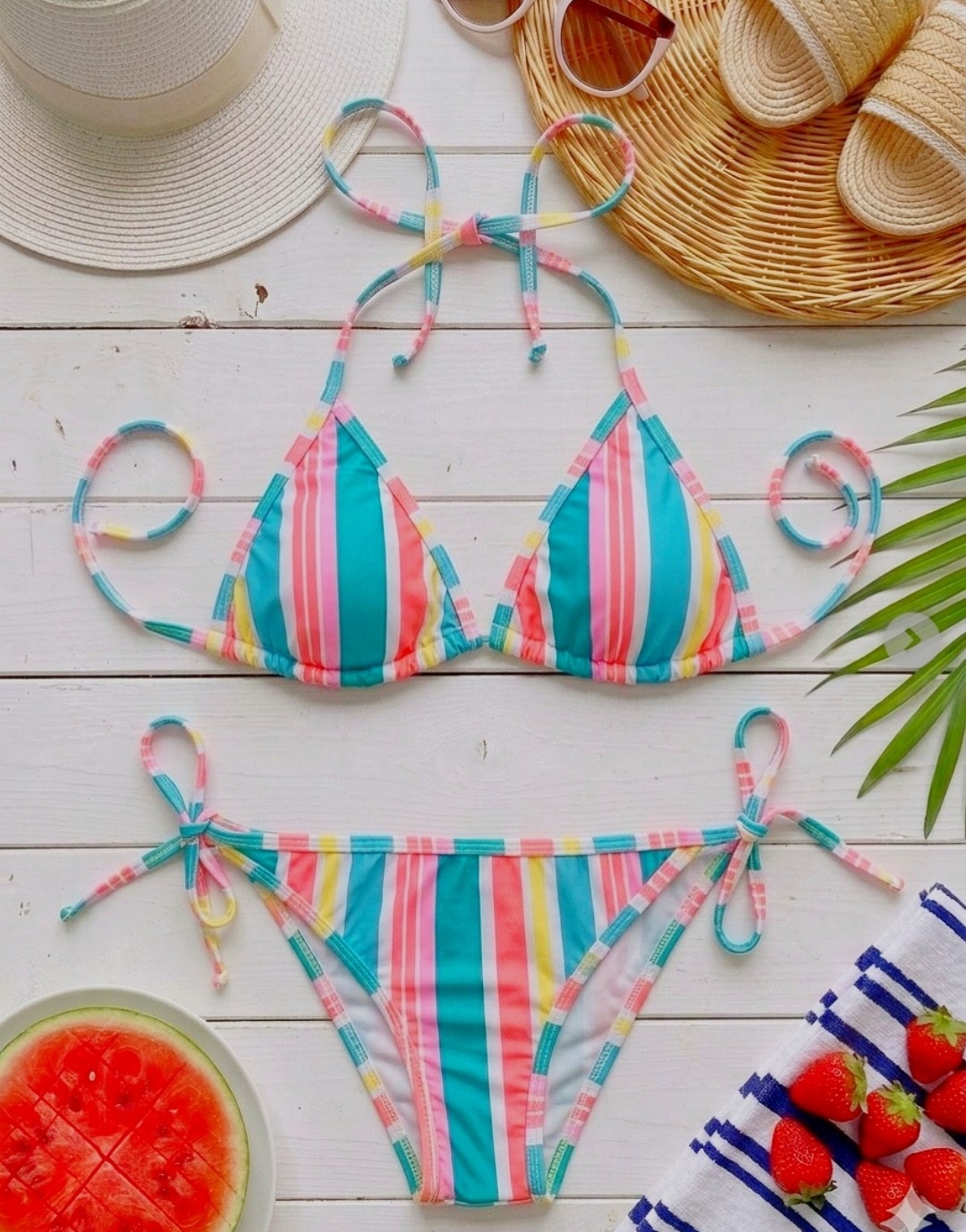 بیکینی طرح دار گره ای با پد متحرک