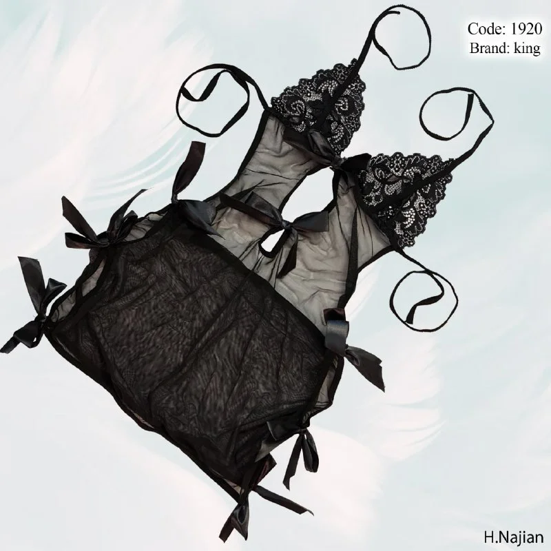 لباس خواب فانتزی توری پاپیونی king