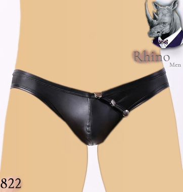 شورت مردانه فانتزی چرم دکمه دار راینو 822 Rhino